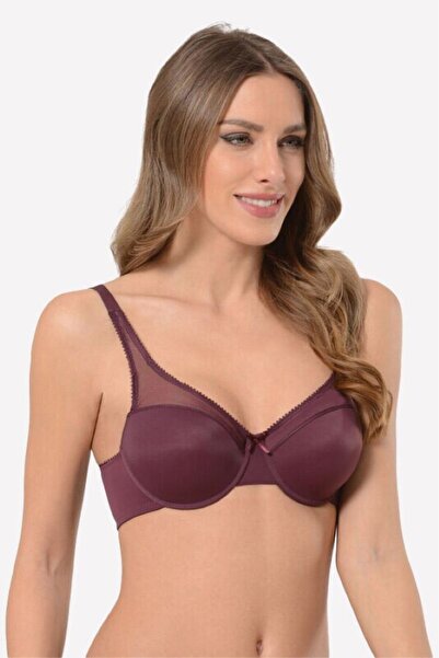 NBB Women's Non-Padded Wired Sheer Tulle Detail Bra