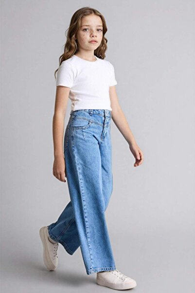 DeFacto Pantaloni blugi cu picior larg pentru fete H0683A826SM