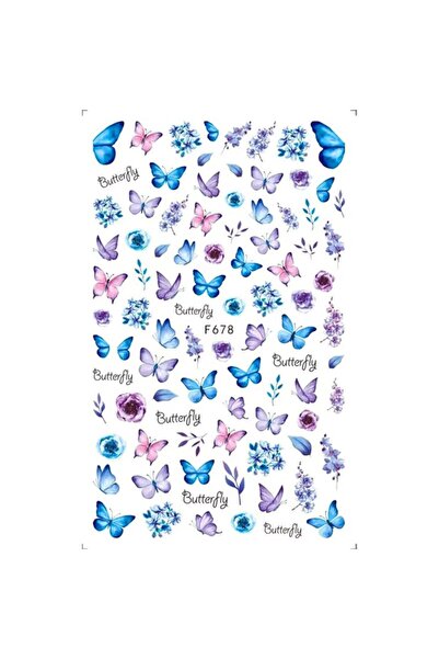 delis Стикери за нокти Marquise, STICKER27, Син/Лилав