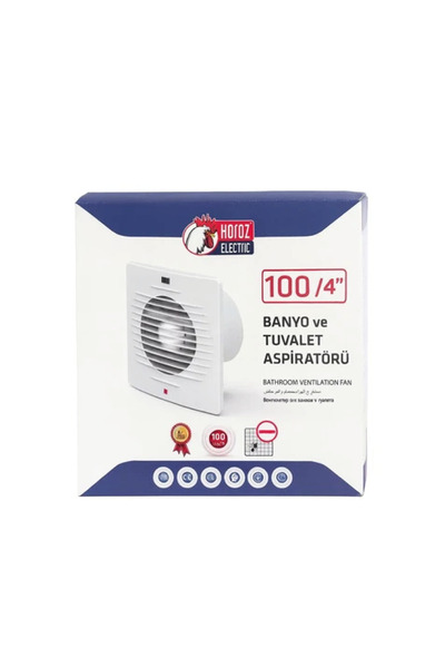 Horoz 100'lük 10 Cm Banyo Ve Tuvalet Aspiratörü Havalandırma Fanı