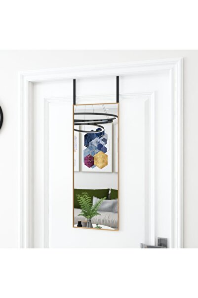 Concept Καθρέφτης πόρτας, χρυσός, 30x80 cm, γυαλί και αλουμίνιο