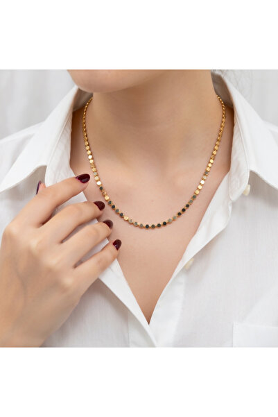 XUPING JEWELRY 14K Renkli Pullu Kolye