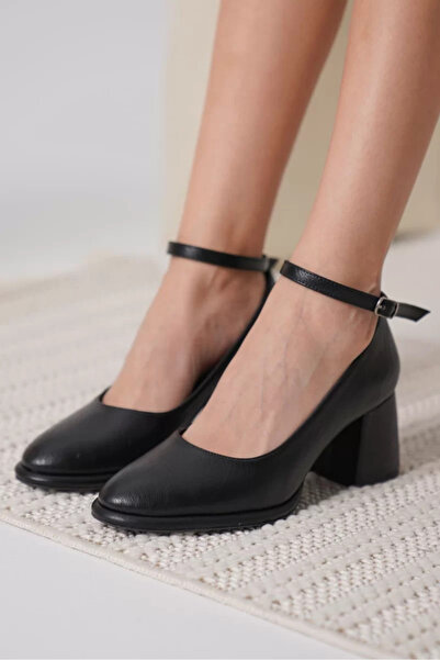 Belinora Γυναικεία ματ μαύρα παπούτσια με τακούνι TR18MS06A