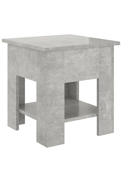 Concept Τραπεζάκι σαλονιού, γκρι σκυροδέματος, 40x40x42 εκ., επεξεργασμένο ξύλο