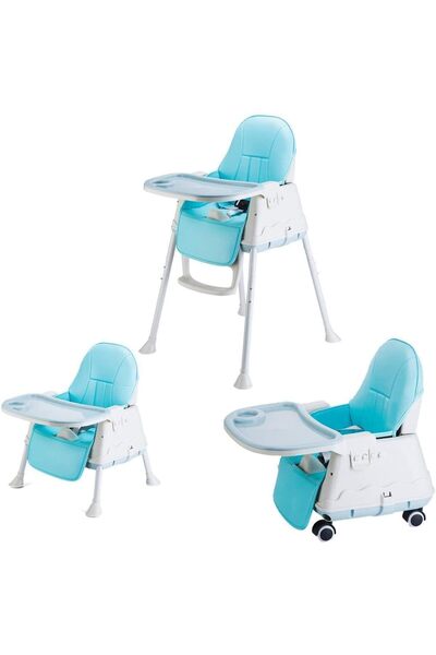 Arabest High Chair,Safety Toddler Feeding Booster Seat with Wheels&Cushion, D...