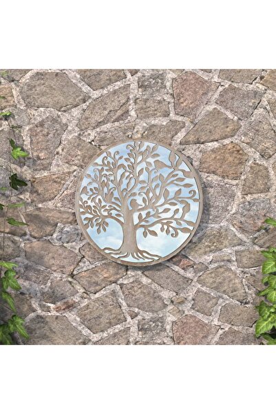 Concept Garden mirror, round, sand, 40x2.5 cm, iron, outdoor use