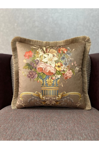 Fabricland Εισαγόμενο İ Μετάξι a Βελούδο oyu Coffee Square Classic Floral Pü ...