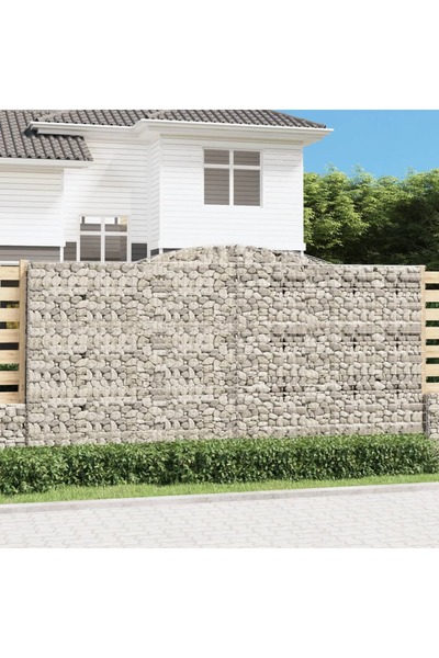 Concept Coșuri gabion arcuite, 4 buc 400x50x200/220 cm, fier galvanizat