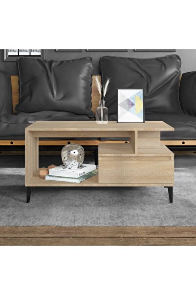 Concept Τραπεζάκι σαλονιού, δρυς sonoma, 90x49x45 εκ., επεξεργασμένο ξύλο