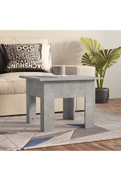 Concept Τραπεζάκι σαλονιού, γκρι σκυροδέματος, 55x55x42 εκ., μοριοσανίδα