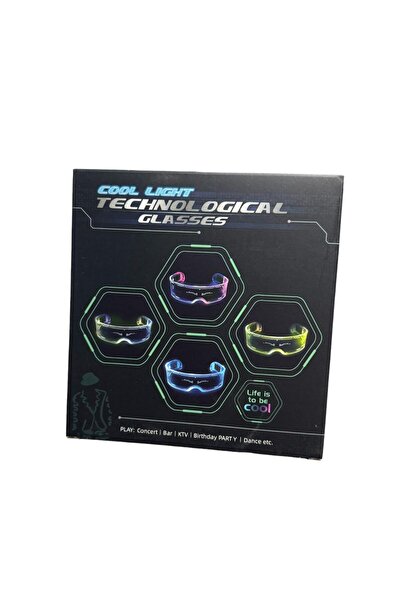 ADIRI SHOP Ochelari LED luminoși pentru petreceri, multicolor, 6 moduri de il...