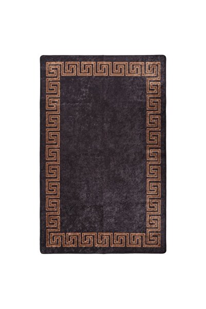 Concept Covor lavabil, negru și auriu, 160x230 cm, antiderapant