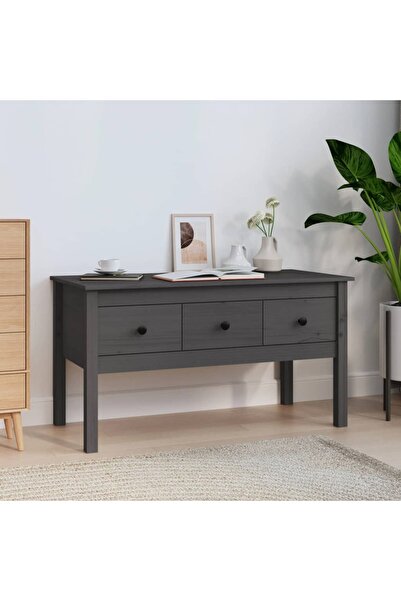 Concept Masă de cafea, gri, 102x49x55 cm, lemn masiv de pin