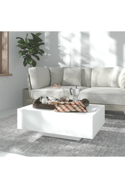 Concept Τραπεζάκι σαλονιού, λευκό, 85x55x31 cm, μοριοσανίδα