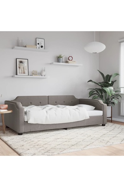 Concept Σκελετός κρεβατιού, γκρι-μπεζ, 100 x 200 cm, ύφασμα