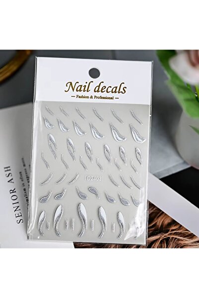 delis Marquise nail stickers, STICKER42, Silver