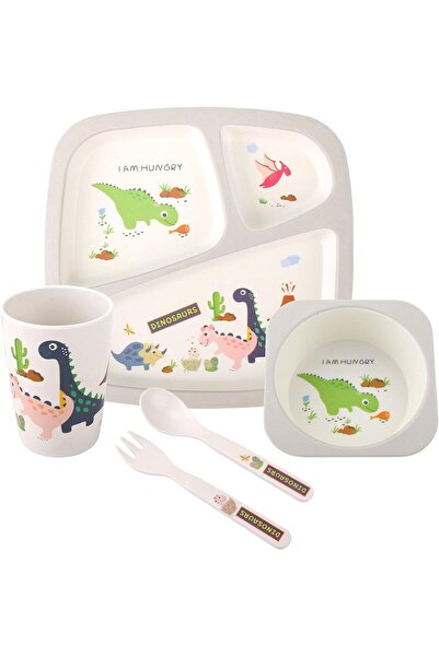 Arabest طقم أدوات مائدة للأطفال، يشمل أطباقًا وأوعية وشوكًا وملاعق وأكوابًا، ...