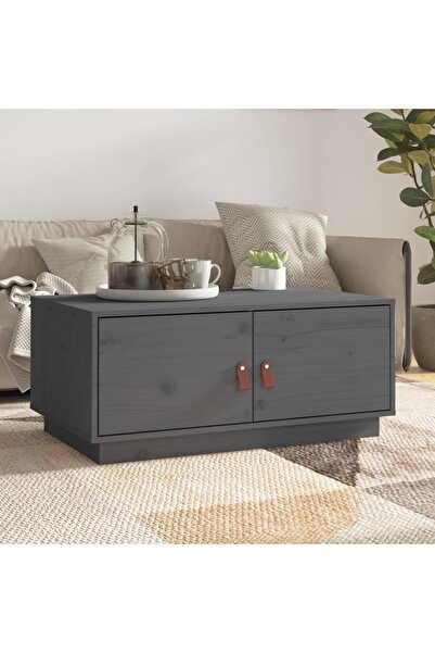 Concept Masă de cafea, gri, 80x50x35 cm, lemn masiv de pin