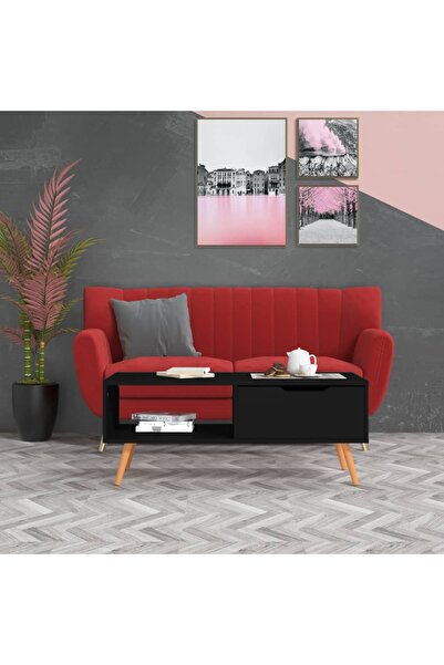 Concept Τραπεζάκι σαλονιού, μαύρο, 100x49,5x43 εκ., μοριοσανίδα