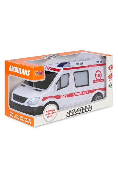 Vardem Oyuncak Kutulu Pilli AmbulansPolis,jandarma,itfaiye - Beyaz