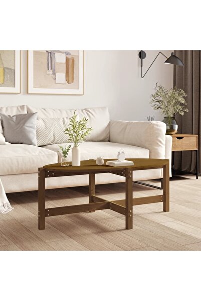 Concept Masă de cafea, maro miere, 118x63x45 cm, lemn masiv de pin