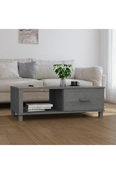 Concept Masă de cafea, gri închis, 100x55x35 cm, lemn masiv de pin