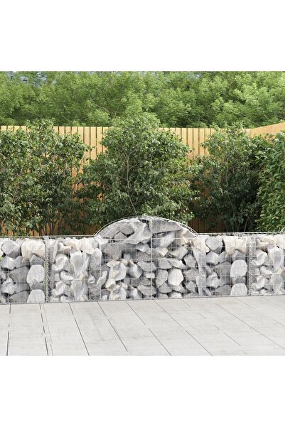 Concept Coșuri gabion arcuite 2 buc, 200x50x60/80 cm, fier galvanizat