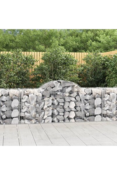 Concept Coșuri gabion arcuite 8 buc, 200x50x80/100 cm, fier galvanizat