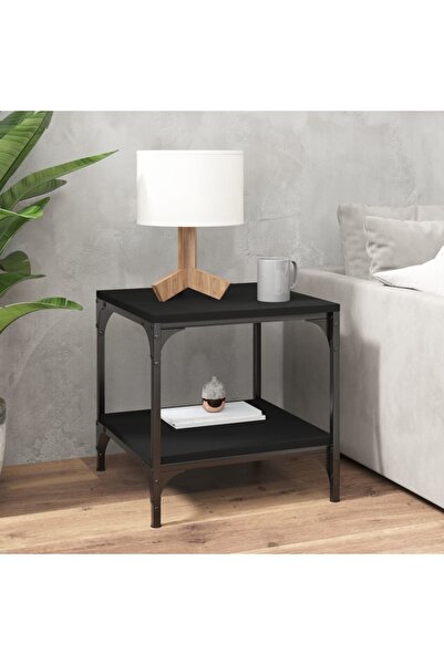 vidaxl Βοηθητικό τραπεζάκι, μαύρο, 40x40x40 cm, επεξεργασμένο ξύλο