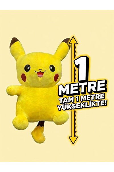 Aryatoys 100 cm Dev Pikachu Peluş | Çocukların Favori Uyku Arkadaşı & Hediye!
