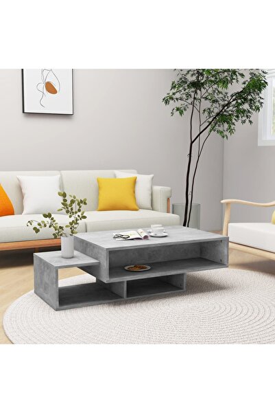 Concept Τραπεζάκι σαλονιού, γκρι σκυροδέματος, 105x55x32 εκ., μοριοσανίδα