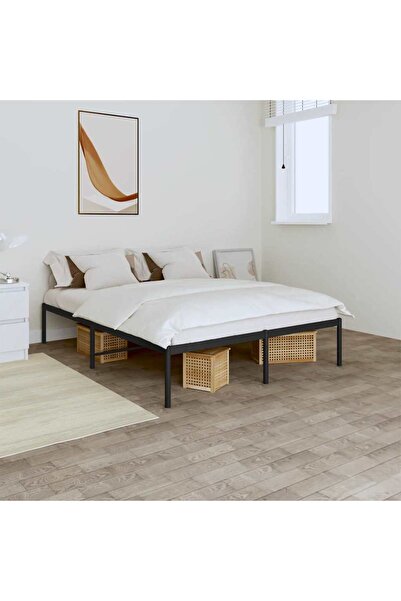 Concept Μεταλλικό πλαίσιο κρεβατιού, μαύρο, 160x200 εκ.