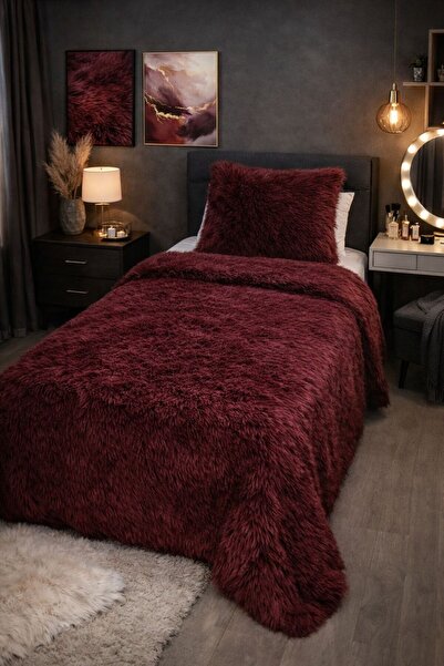 EYPRICH KUZU PELUŞ SÜET TABAN YATAK ÖRTÜSÜ VE YASTIK TAKIMI - YUMUŞAK DOKULU ...