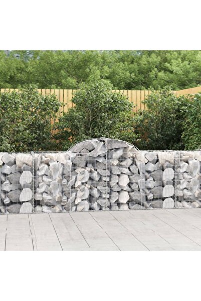 Concept Coșuri gabion arcuite 6 buc, 200x50x80/100 cm, fier galvanizat