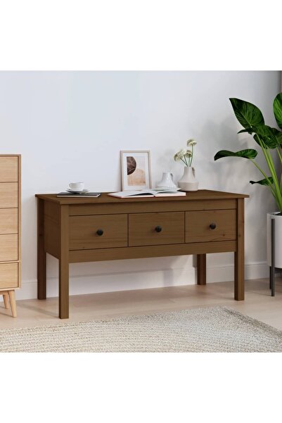 Concept Masă de cafea, maro miere, 102x49x55 cm, lemn masiv de pin