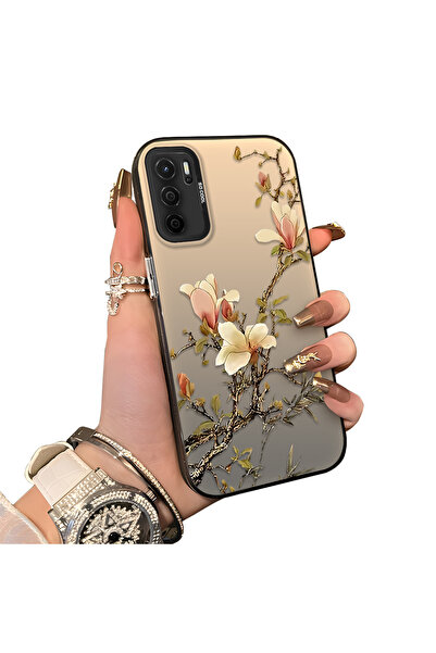 PATTERNOVA Oppo A16/A16S Uyumlu Kırılmaz Silikon Güzel Çiçek Desenli Baskılı ...