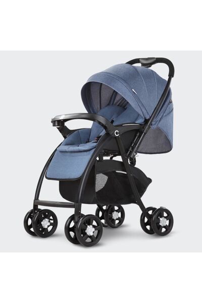 Hibobi Premium Lightweight Baby Stroller – Reversible Handle, Foldable, Suspe...