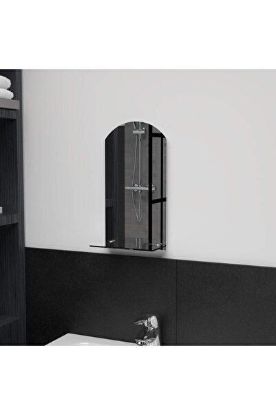 Concept Oglindă de perete cu raft, 20 x 40 cm, sticlă securizată