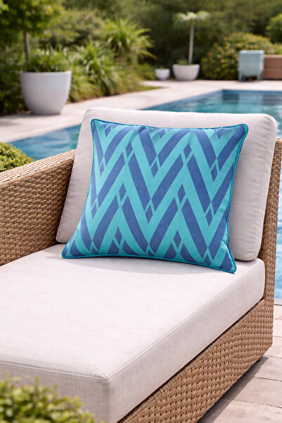 QUBA DECO ديكور خارجي مقاوم للماء مقاوم للبهتان غطاء وسادة حديقة وشرفة وتراس ...