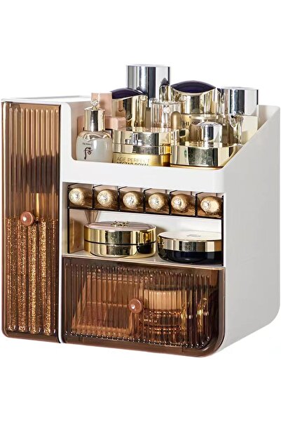 Arabest Makeup Organizer with Drawer,Clear Plastic Skincare and Jewelry Displ...