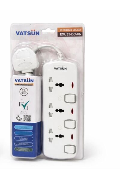 VATSUN EXTENSION BOARD/ SOCKET - High Quality Power Cable, Shock Proof Design...