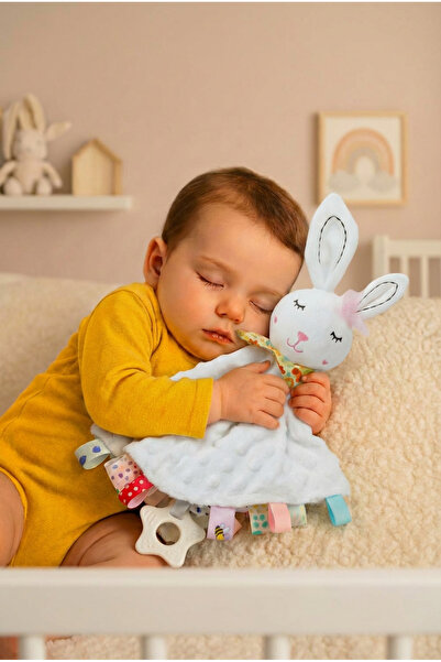 BBSKY Diş Kaşıyıcılı Güvenli Bebek Uyku Arkadaşı, Unisex Peluş Sarılma Oyuncağı