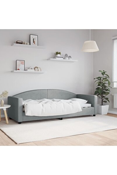Concept Σκελετός κρεβατιού, ανοιχτό γκρι, 80x200 cm, ύφασμα