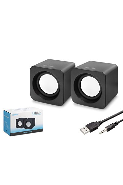 HADRON HD6055 Masaüstü Hoparlör 1+1 USB + 3.5mm - Siyah