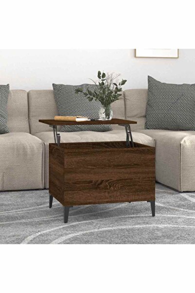 Concept Τραπεζάκι σαλονιού, καφέ δρυς, 60x44,5x45 εκ., επεξεργασμένο ξύλο