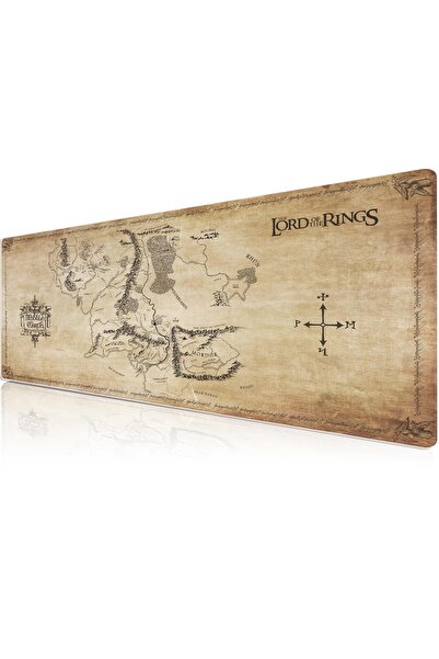 MO DOU 90X40 XXL Gaming Mousepad Middle Earth Map Patterned Large Size Non-Sl...