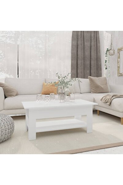 Concept Τραπεζάκι σαλονιού, λευκό, 102x55x42 εκ., μοριοσανίδα