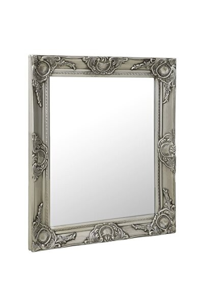 Concept Baroque style wall mirror, silver, 50 x 60 cm