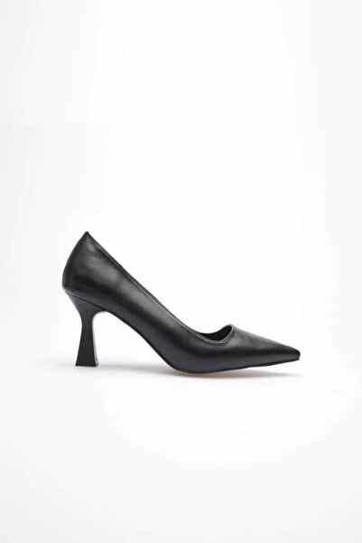 Belinora Black pointed toe mid heel women's stiletto tr20ms02a