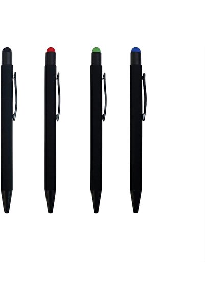 Generic Metal Ballpoint Pen with Stylus – Aluminium Body, Black Finish, 1.0mm...